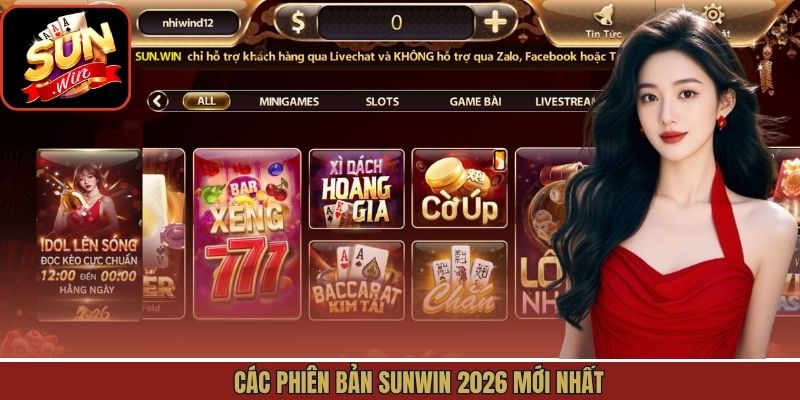 Các phiên bản của cổng game Sunwin mới nhất