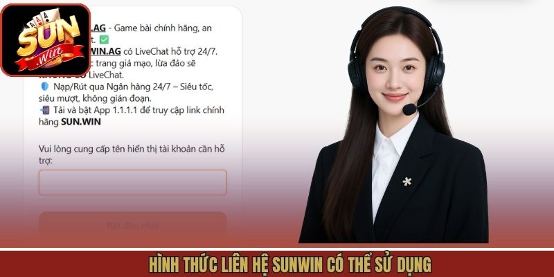 Phương thức liên lạc nhận hỗ trợ từ Sunwin
