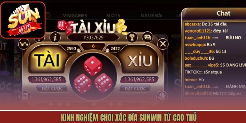 Kinh nghiệm chơi xóc đĩa Sunwin từ cao thủ