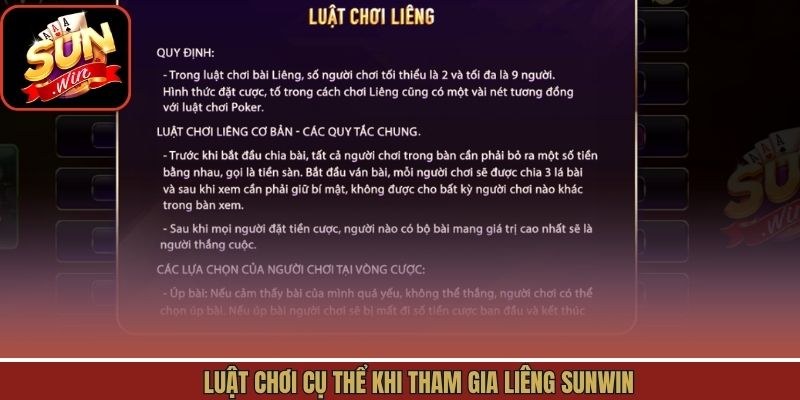 Luật chơi cụ thể với liêng online