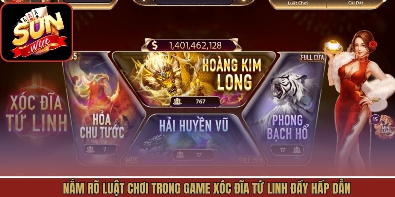 Điểm qua quy luật cần nắm khi tham gia xóc đĩa tứ linh Sunwin