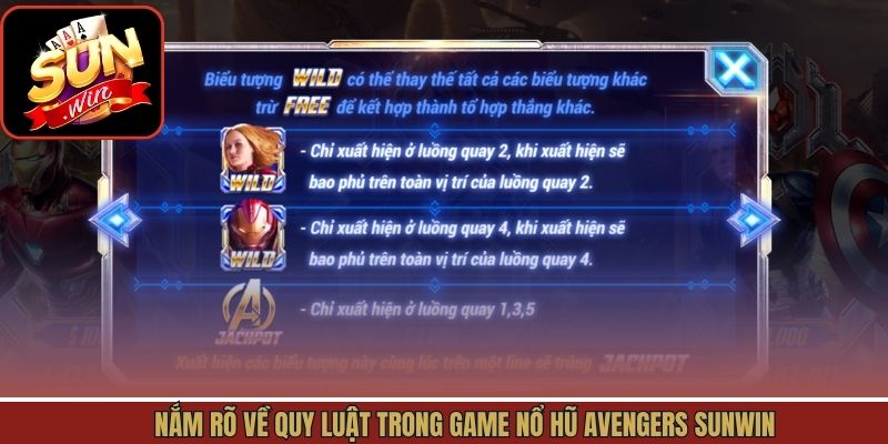 Nắm rõ về quy tắc trong nổ hũ Avengers tại Sunwin