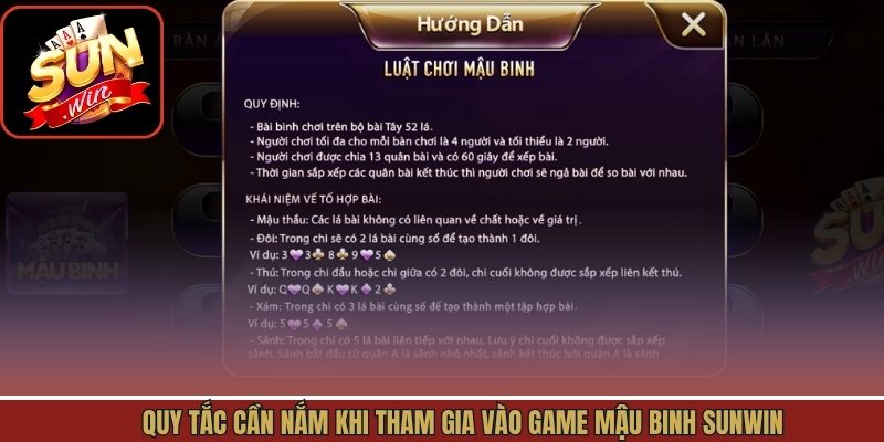 Quy tắc cần nắm khi tham gia vào game binh xập xám