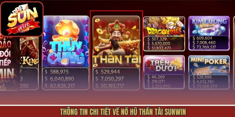 Thông tin chi tiết về nổ hũ thần tài Sunwin