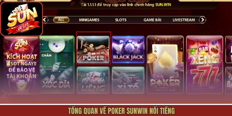 Tổng quan về game bài Poker nổi tiếng tại Sunwin
